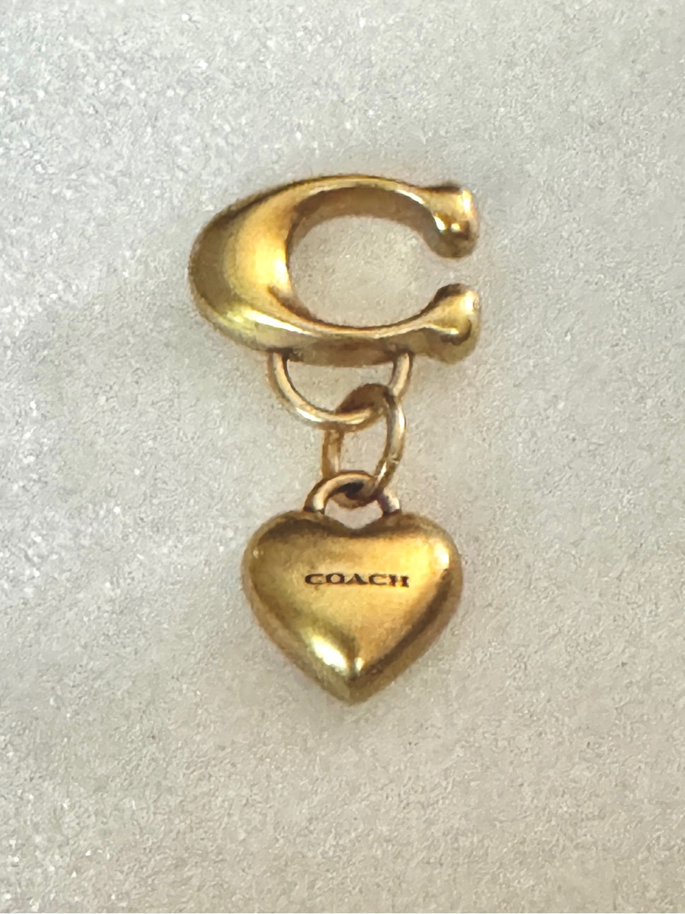 Coach Authentic C & Heart Charm NWOTs